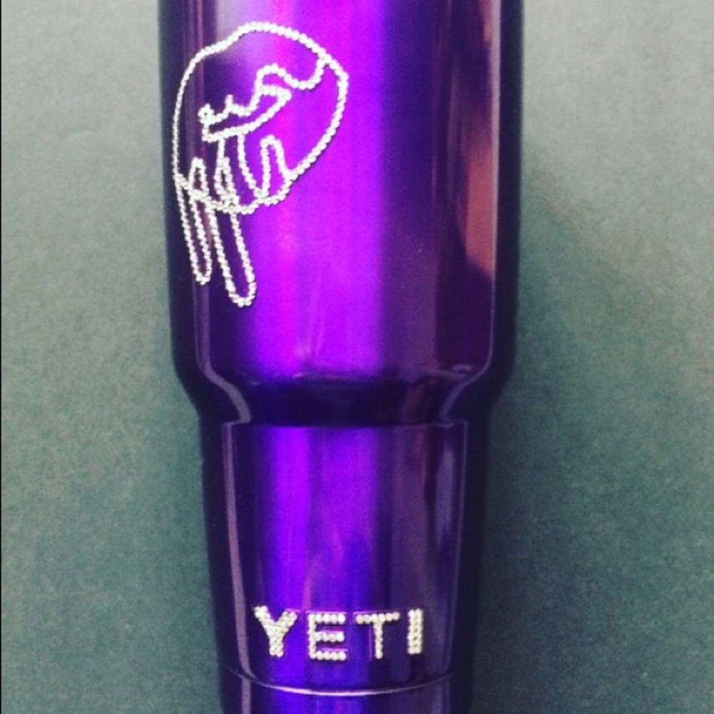 Custom Lip Purple Swarovski Crystals Tumbler 32 oz